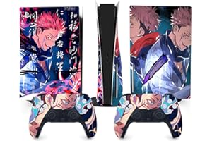 TANOKAY PS5 Console Skin and Controller Skin Set | Anime Sukuna & Yuji Itadori | Matte Finish Vinyl Wrap Sticker Full Decal Skins | Compatible with Sony PlayStation 5 Disc Version