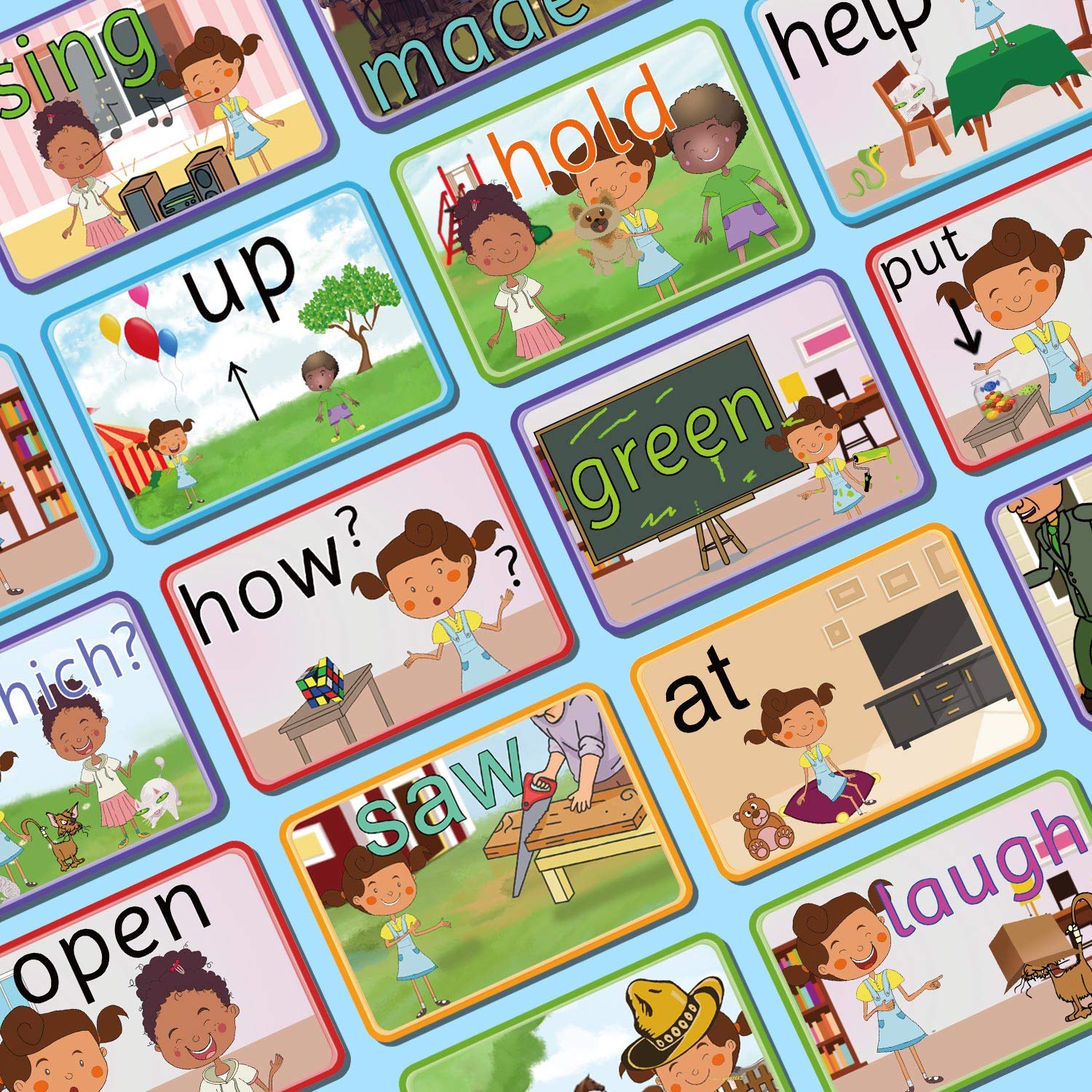 Mua SpringFlower Sight Words Flash Cards with Pictures,Motions ...