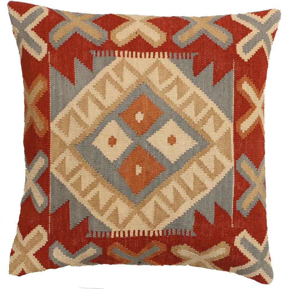 Sale, Handmade Genuine Kilim Cushion Cover Pillow Case Vintage Style,58cm x 58cm/22''/22''(1332) Clearance sale