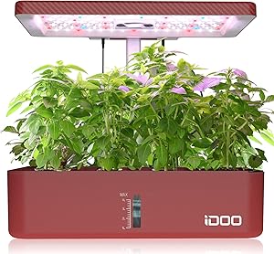 12Pods Indoor Herb Garden Kit, Hydroponics Growing System with LED Grow Light, Smart Garden Planter for Home Kitchen, Automatic Timer Germination Kit, Height Adjustable, ID-IG301(No Seeds)