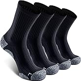 SITOISBE Elite Cushioned Compression Mid-crew Socks 4-Pack for Youth Women Men