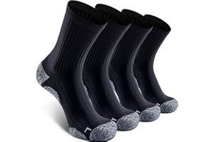 SITOISBE Elite Cushioned Compression Mid-crew Socks 4-Pack for Youth Women Men