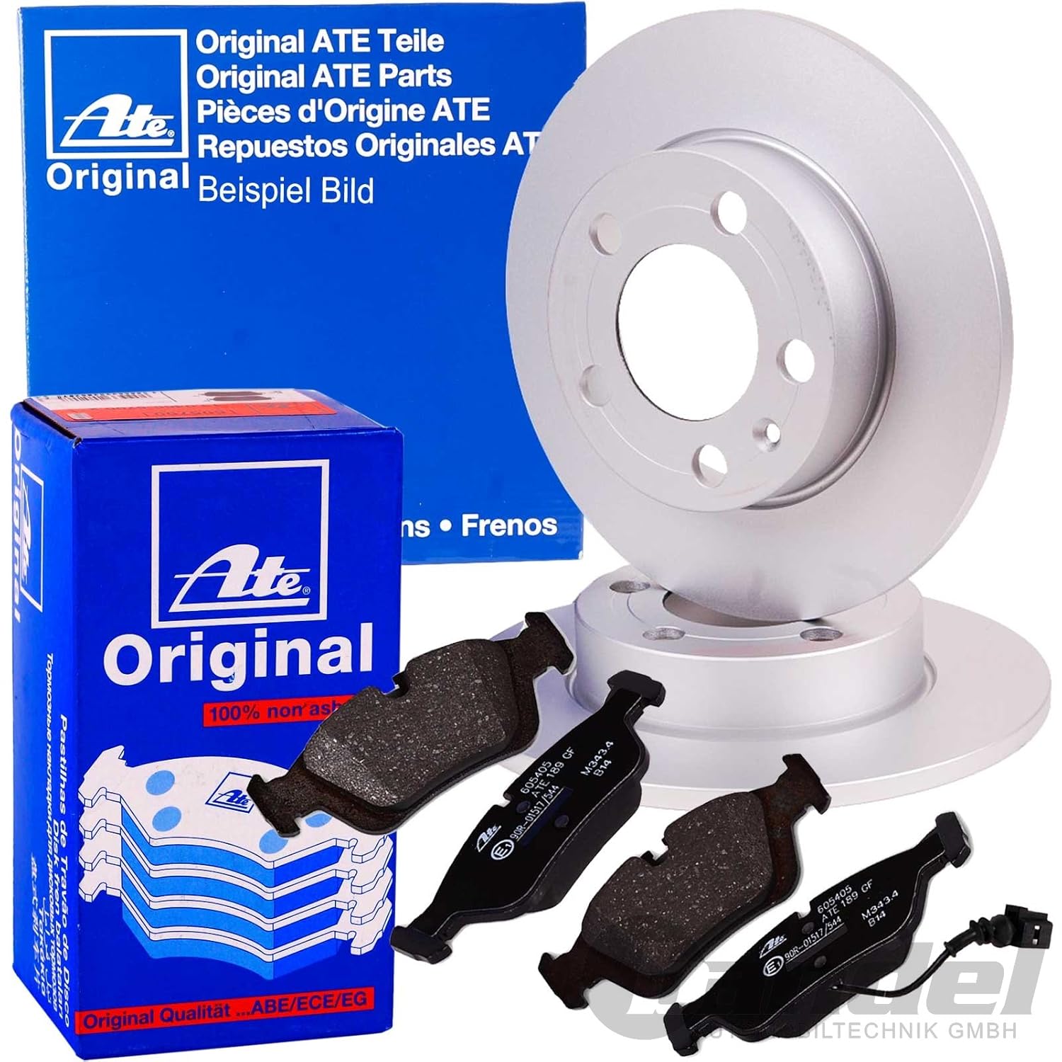 ATE Brake DISCS 280 mm + Brake pads rear only PR = 1KD Amazon.co.uk