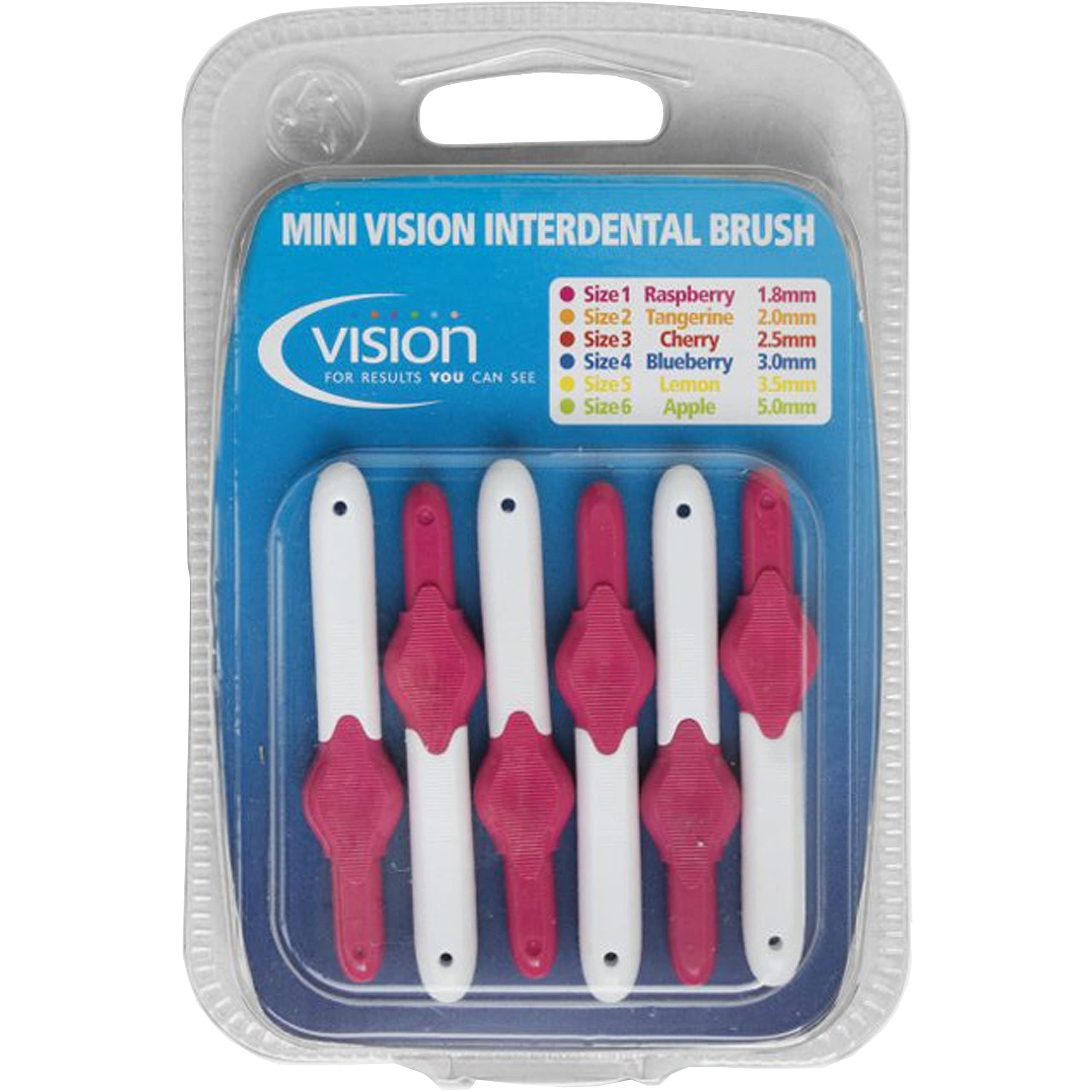 Mini Vision Raspberry 1.8mm Brush - Pack of 6 Brushes