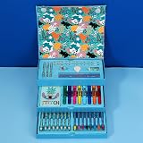 Disney Stitch Kids 34pc Art Stationery Set Watercolour Pens Crayons Pencils view 7