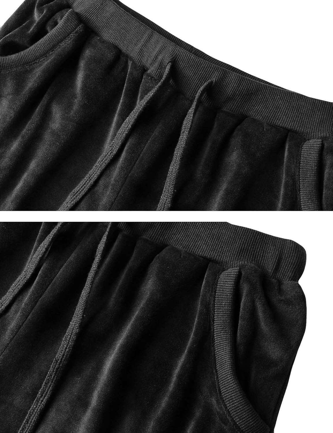 Abollria Women's Drawstring Waist Jogger Solid Velour Sweatpants with Pocket at  Women’s Clothing store