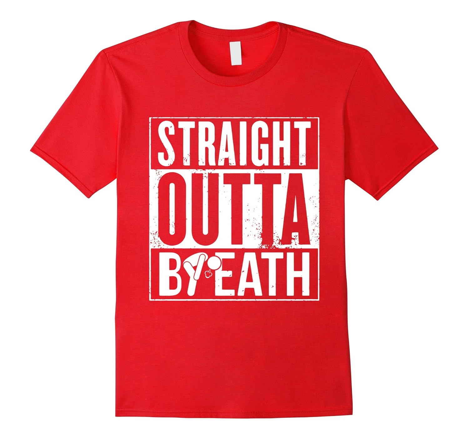 Straight Outta Breath Funny Running T-Shirt-ANZ