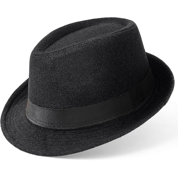 Wide Brim Pork Pie Hat 100% Wool Felt Hats Vintage Porkpie Derby