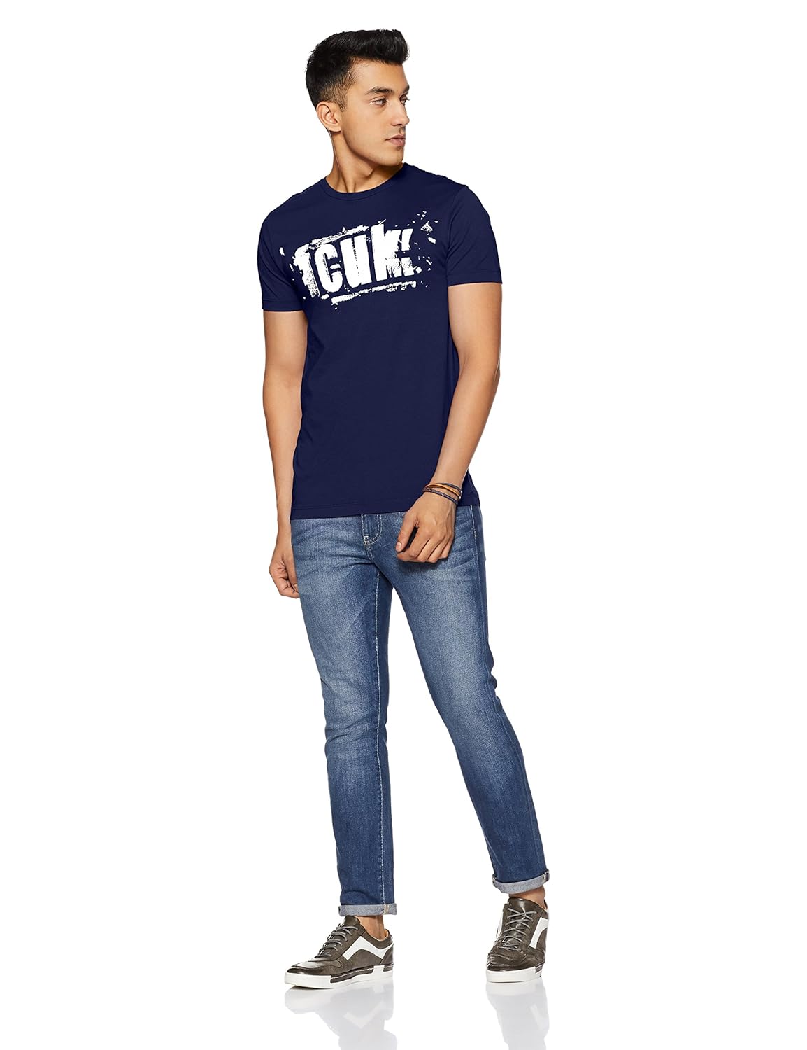 french connection men's solid slim fit t-shirt