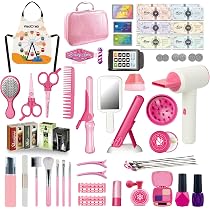 Amazon.com: RedCrab Juego de juguetes de salón de belleza para ...