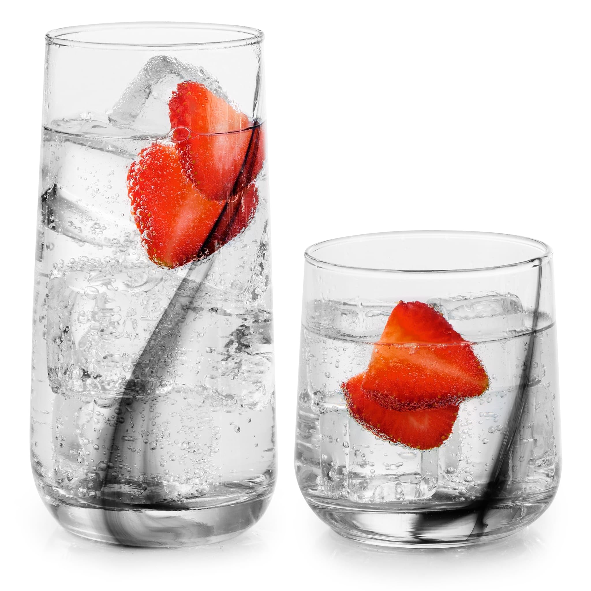 Libbey Ascent Black Ribbon 16 Piece Tumbler and Rocks Glass Set Image