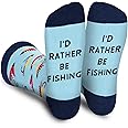 Funny Socks for Men Teens - I’d Rather Be Novelty Funky Socks Fun Gifts - Birthday Christmas Gifts for Men Teen Boys