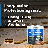 Barrettine Yacht Varnish Clear Gloss 1L Wood Varnish Interior Exterior UV view 4