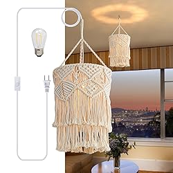 Bioaqua Boho Lamp Shade,Boho Hanging Lamp Handmade