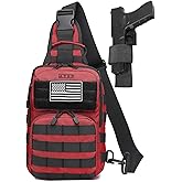 ATBP Tactical Sling Backpack With Holster Military Crossbody Bag for Men Single Shoulder Back Pack 10L