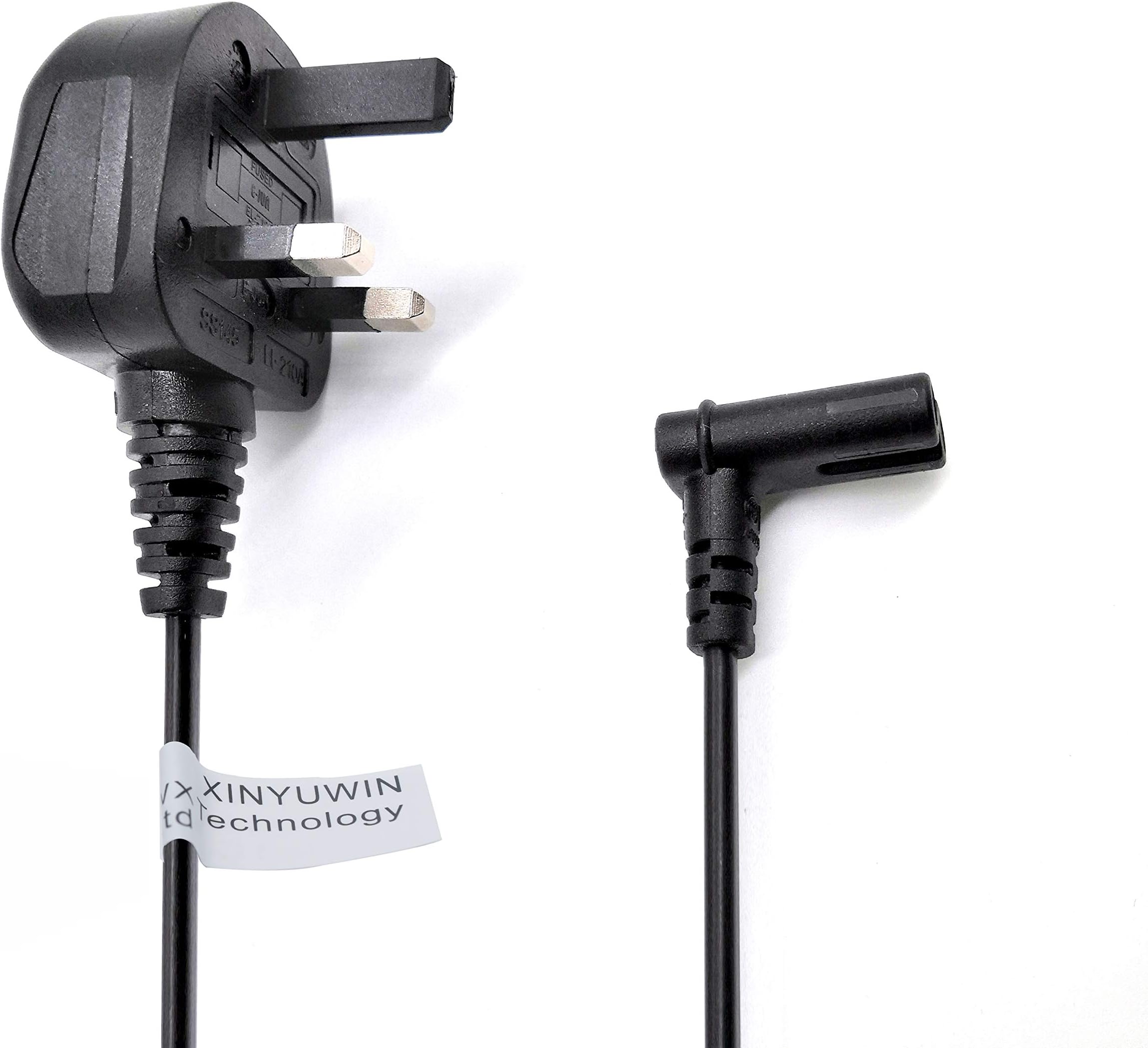 XINYUWIN UK Plug Mains Cord to Figure 8 C7 Lead Cable Compatible with Stylus/Workforce/Expression Premium/Artisan, HP Envy/OfficeJet, Canon Pixma/Maxify Brother/Dymo Label Writer