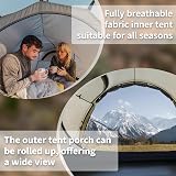 Naturehike Opalus UL 2/3 Tunnel Tent 4 Season Lightweight with Vestibule view 4