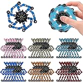 Foilswirl 120 Pcs Funny Sensory Fidget Toy Bulk for Kids Transformable Chain Robot Finger Toys Stress Relief Spinner DIY Deformation Mechanical Toys for ADHD Autism Kids Adults