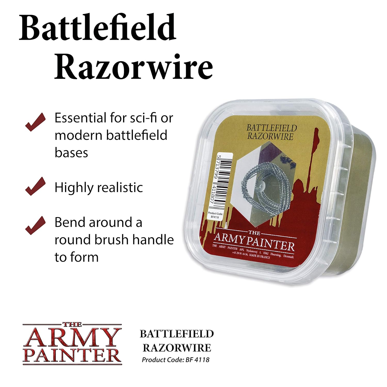 The Army Painter Battlefield Razorwire 4 M Metal Razor Wire For Miniature Bases And Wargame Terrains Hobby Tool Sets Toys Games Mhiberlin De