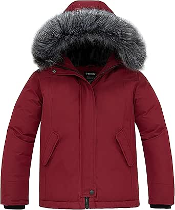 Amazon.com: Wantdo Girl's Winter Coat Windproof Warm Insulated Puffer