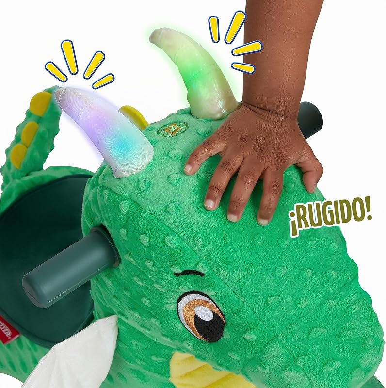 Jade The Magical Touch Dragon con Luces y Sonidos interactivos, Verde, de 1 a 3 años
