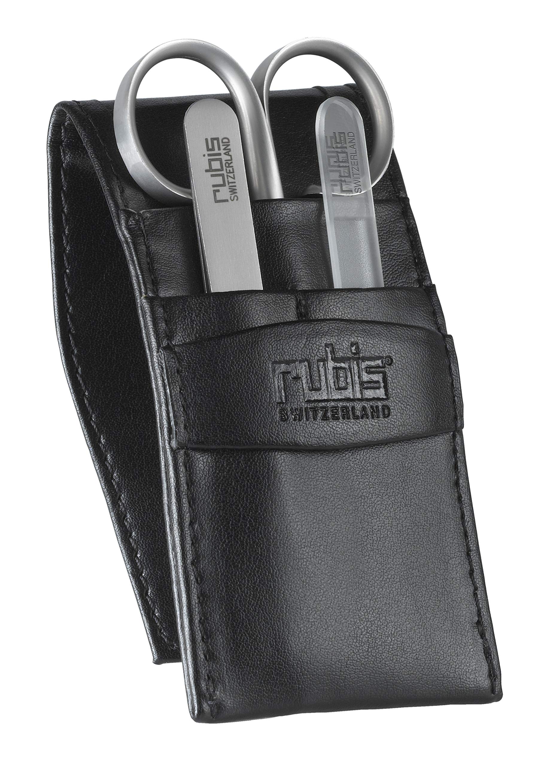 Rubis Manicure Set with Nail Scissors and Nail File - Nail Set Small 3 Pieces with Tweezers - Nail Care Set