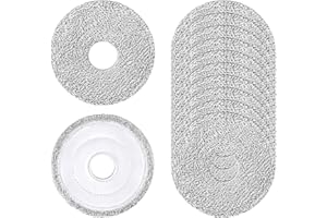KLYPTICFIT 12 Pack Replacement Mop Pads for Dreame L40 Ultra/ L10S Ultra Gen2/X40 Ultra/L10s Pro Ultra Heat/L20 Ultra/X30 Ultra/X40 Master/L10 Ultra Robot Vacuum, Washable Microfiber Replacement Pads