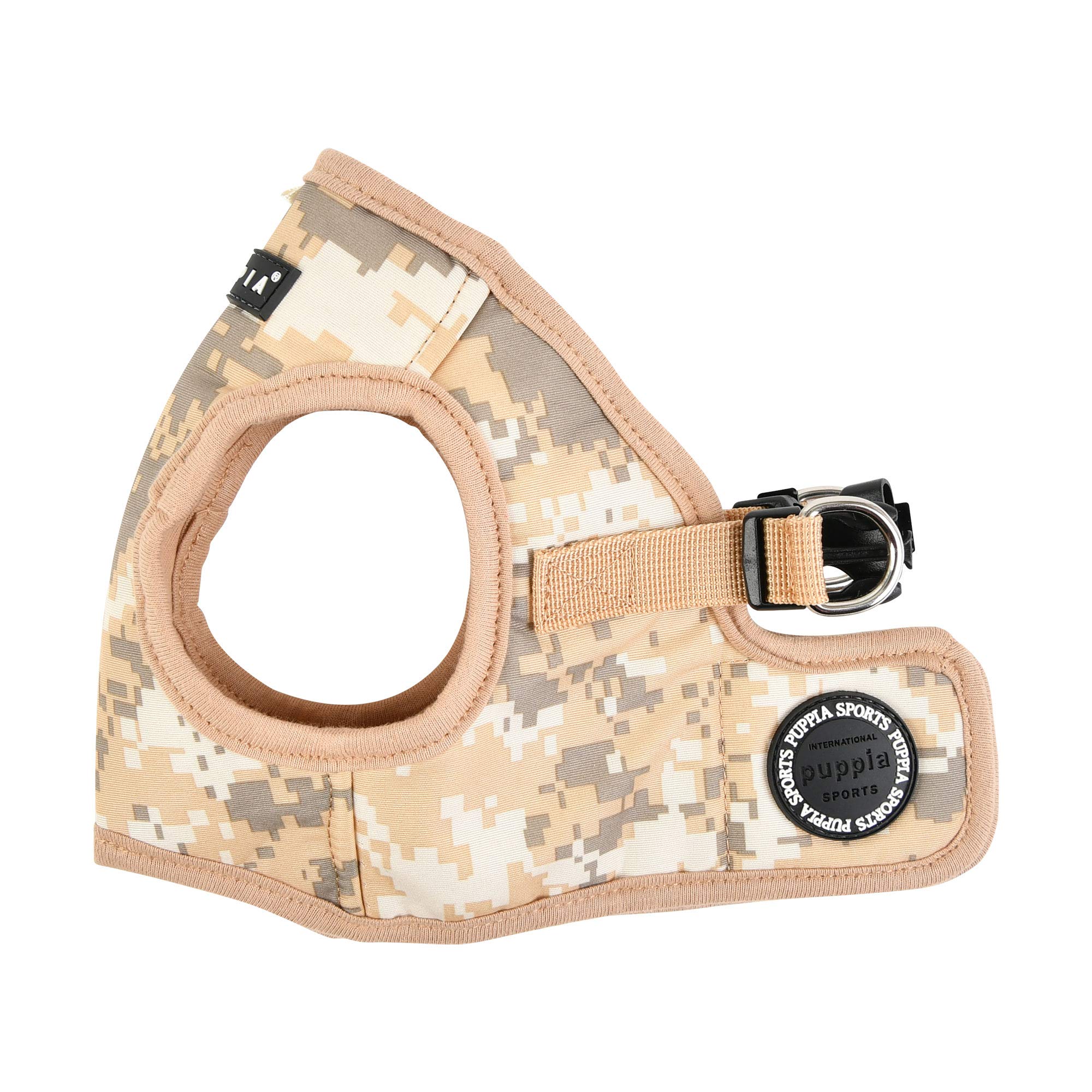 Puppia Harness B Dog Harness Harness, Beige, Camo S