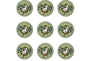 9pcs Funny Goose Iron On Patches, Cute Animal Morale Patch Silly Goose Airsoft Embroidered Applique Simple Design Sew On Prac
