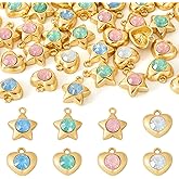 Craftdady Star Heart Resin Charms 42Pcs Transparent Resin Love Charms Assorted Valentine Pendant for DIY Crafts Bracelets Earrings Jewelry Making Supplies