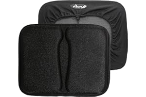 BOBILIFE Gel Padded Seat Cushion Cover for Recumbent Bike & Rowing Machine - Extra Wide Thick Memory Foam with Gel Pad for Exercise Recumbent Bicycle and WaterRower, Concept2, for Women and Men Comfort