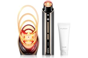 FLOSSOM Facial Toning Device, 3-in-1 Beauty Massager, 5 Intensity Levels Adjustable, Face + Eye 2 Modes for Skin Firming, Smoothing and Absorption Boosting