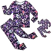 Matching Dolls & Girls Pajamas Unicorn Pjs Set Kids Cotton Sleepwear Pyjama…