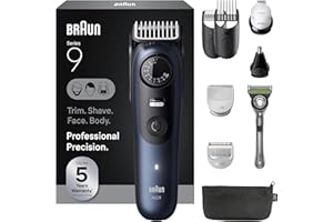 Braun All-in-One Series 9 Trimmer Kit, 40 Lengths, ProBlade, AIO 9530, Deep Blue Metallic