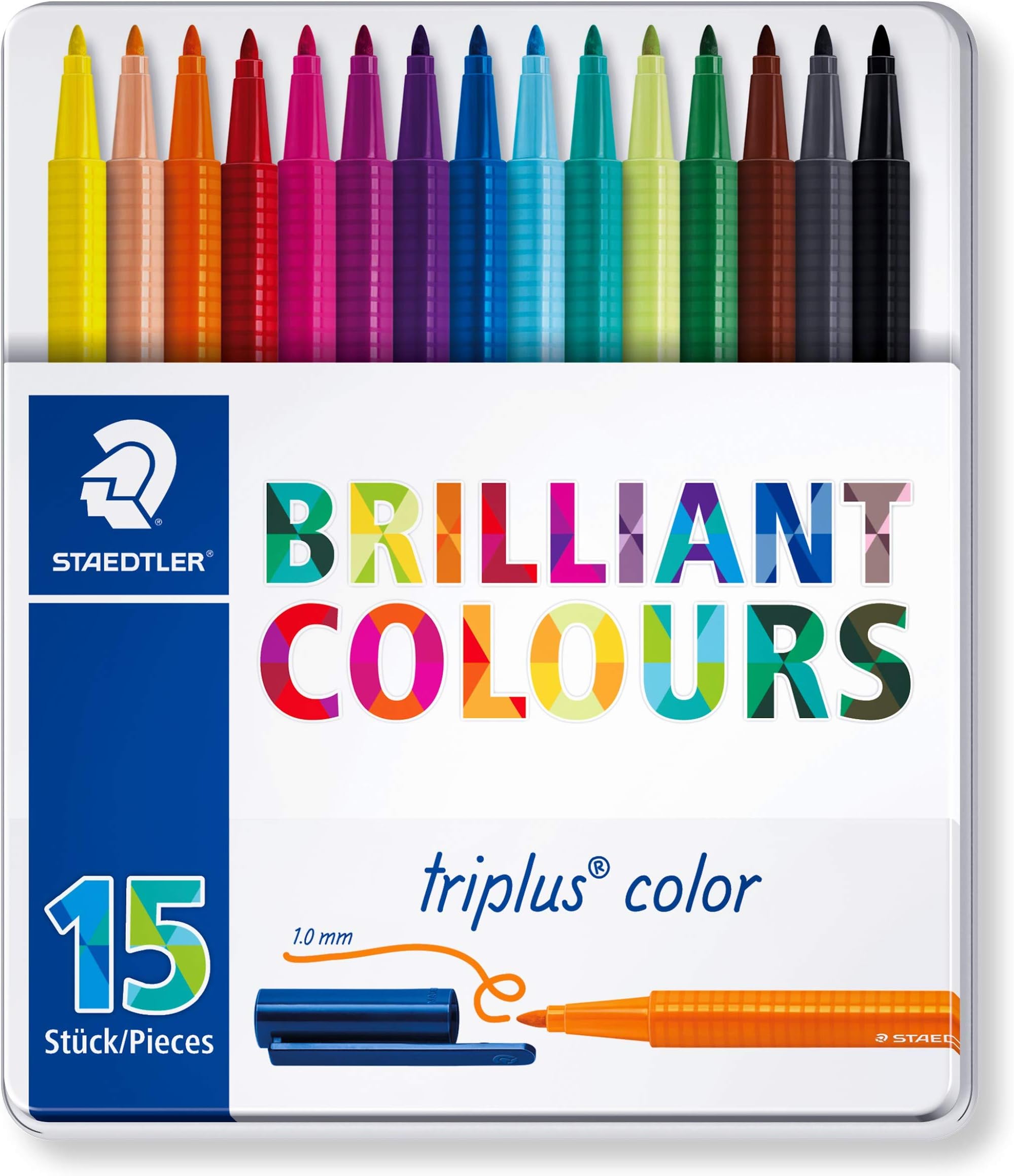 STAEDTLER 323 1.0 mm Fibre Tip Pen - Assorted (Pack of 15)