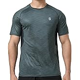 SUNTASY Men's Dry Fit Workout Shirts - Moisture-Wicking, Quick-Dry, 4-Way Stretch Premium Athletic Tees for Running & Sports