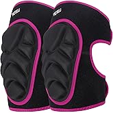 YKTSUJ Knee Pad Women Men for Gardening House Working, Floor and Carpet Cleaning, Construction Work, Cleaning Knee Pads With High Elastic Fabric Black with Pink Edge M