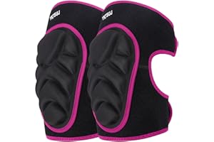 YKTSUJ Knee Pad Women Men for Gardening House Working, Floor and Carpet Cleaning, Construction Work, Cleaning Knee Pads With High Elastic Fabric Black with Pink Edge L