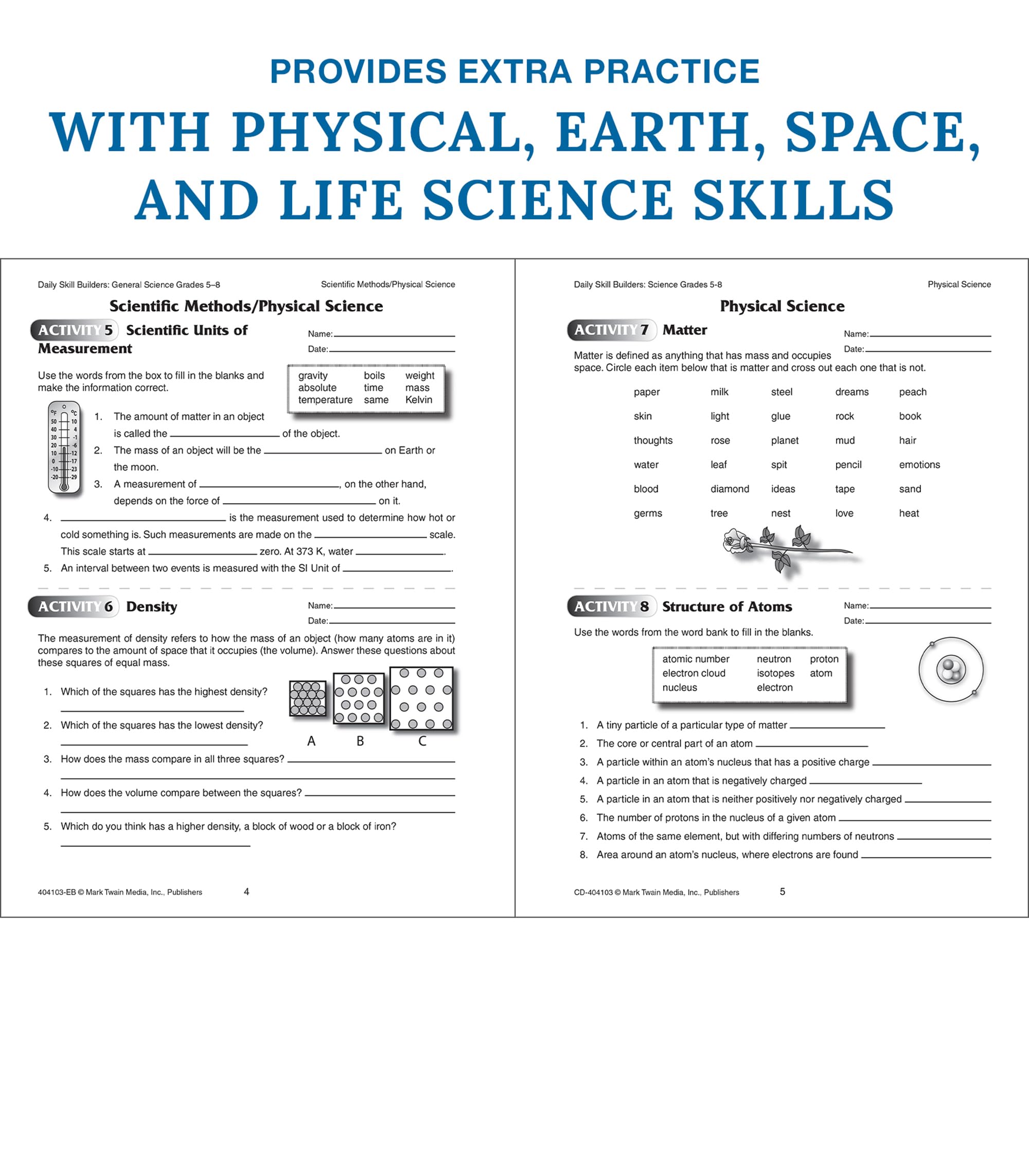 Mark Twain Grades 5-8 General Science WorkBook, Solar System, Weather, Energy, Natural Disasters, and Biology Textbook, Classroom or Homeschool Curriculum (Volume 3) Mark Twain Grades 5-8 General Science WorkBook, Solar System, Weather, Energy, Natural Disasters, and Biology Textbook, Classroom or Homeschool Curriculum (Volume 3) Paperback