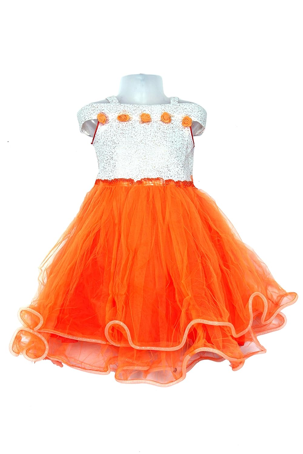 orange frock for baby girl