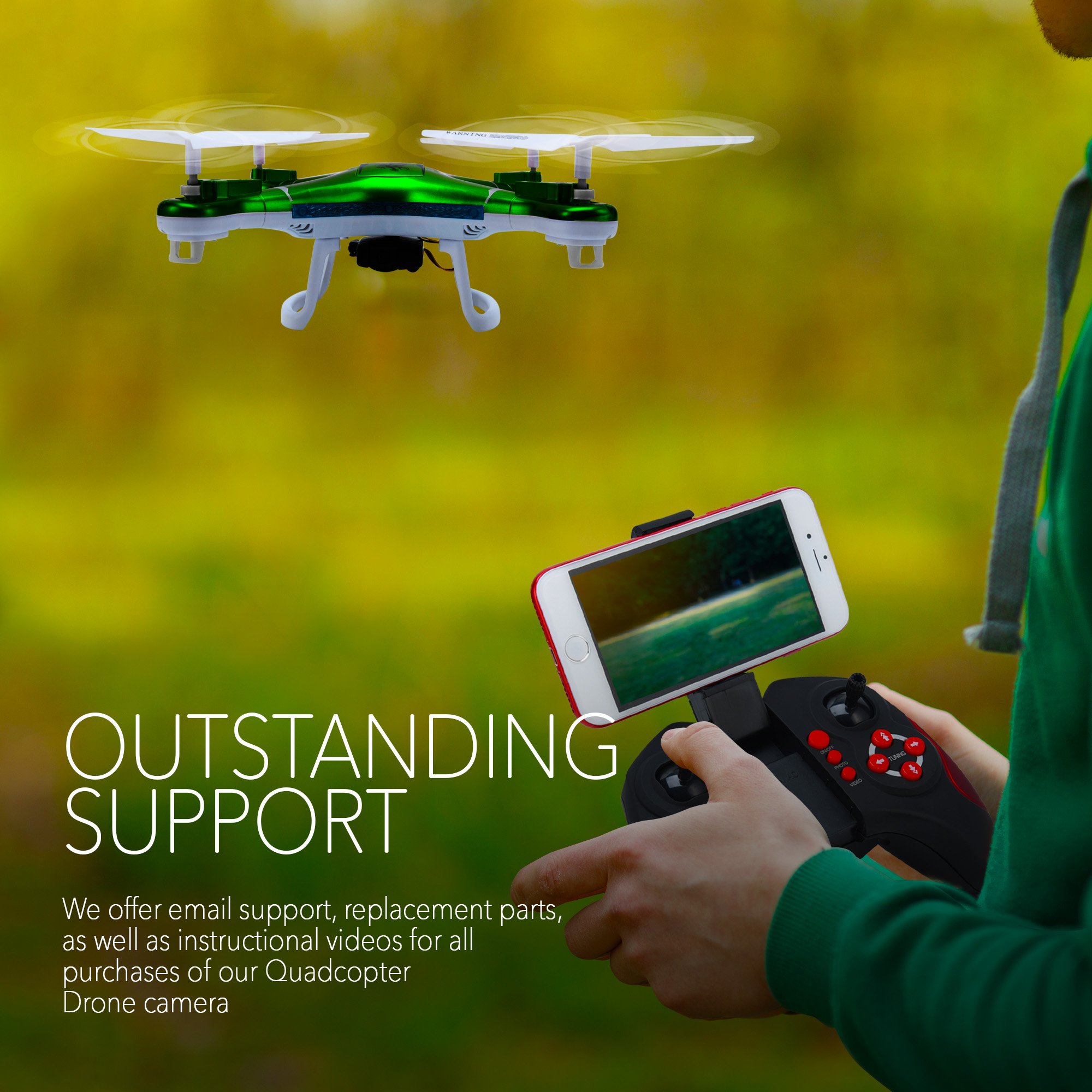 Quadcopter Drone with Camera Live Video, Drones FPV 1080P HD WiFi