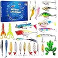 Fishing Advent Calendar 2025, 24 Days Fishing Lure Advent Calendar for Fisher Adult Men Teen Boys,Christmas Countdown Calenda