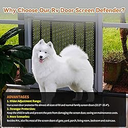 RVZONE RV Screen Door Protector Adjusts from