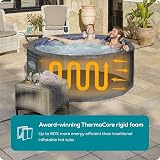 Lay-Z-Spa Carrara 140 AirJet Massage Foam Wall Hot Tub 4-6 Person view 3
