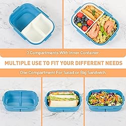 AGREON Bento Box with Removable Compartments for