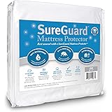 SureGuard Crib Size Mattress Protector - 100% Waterproof, Hypoallergenic - Premium Fitted Cotton Terry Cover - 10 Year Warranty