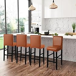 YISUN Bar Stool Covers, Stretch Waterproof PU Bar