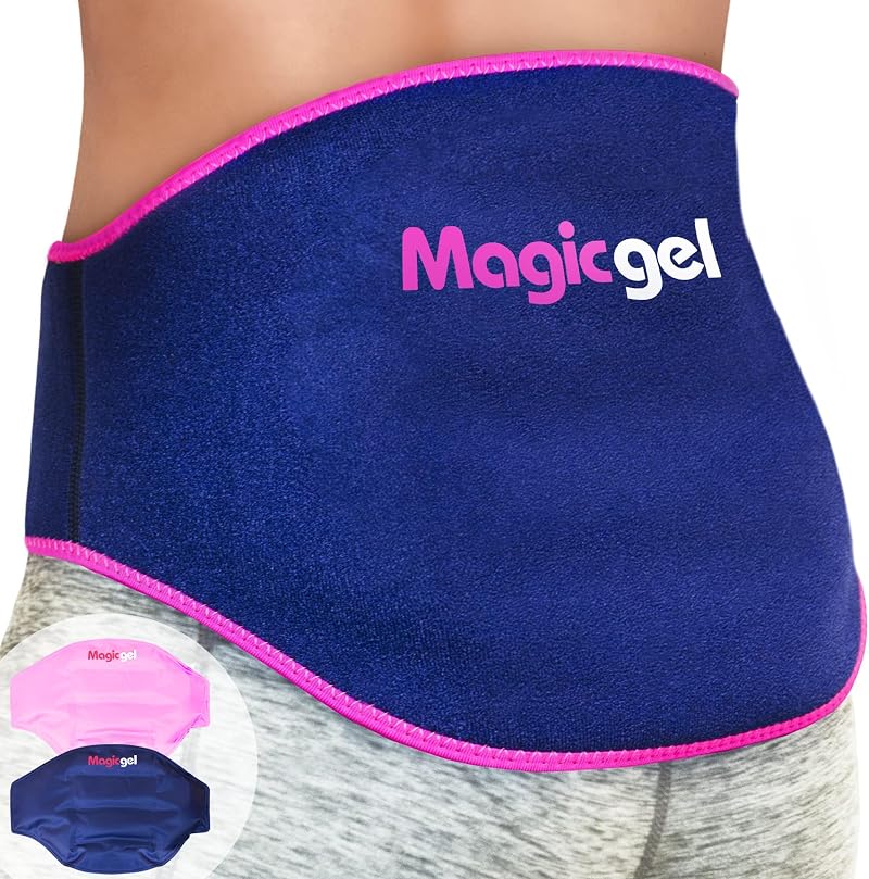 Magic Gel Ice Pack for Back Pain Relief | 2 Pack Lower Back Gel Wrap