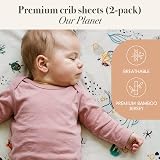Tutti Bambini Premium Crib Sheets 2-Pack - Bamboo Jersey, Fits CoZee & All Cribs view 2