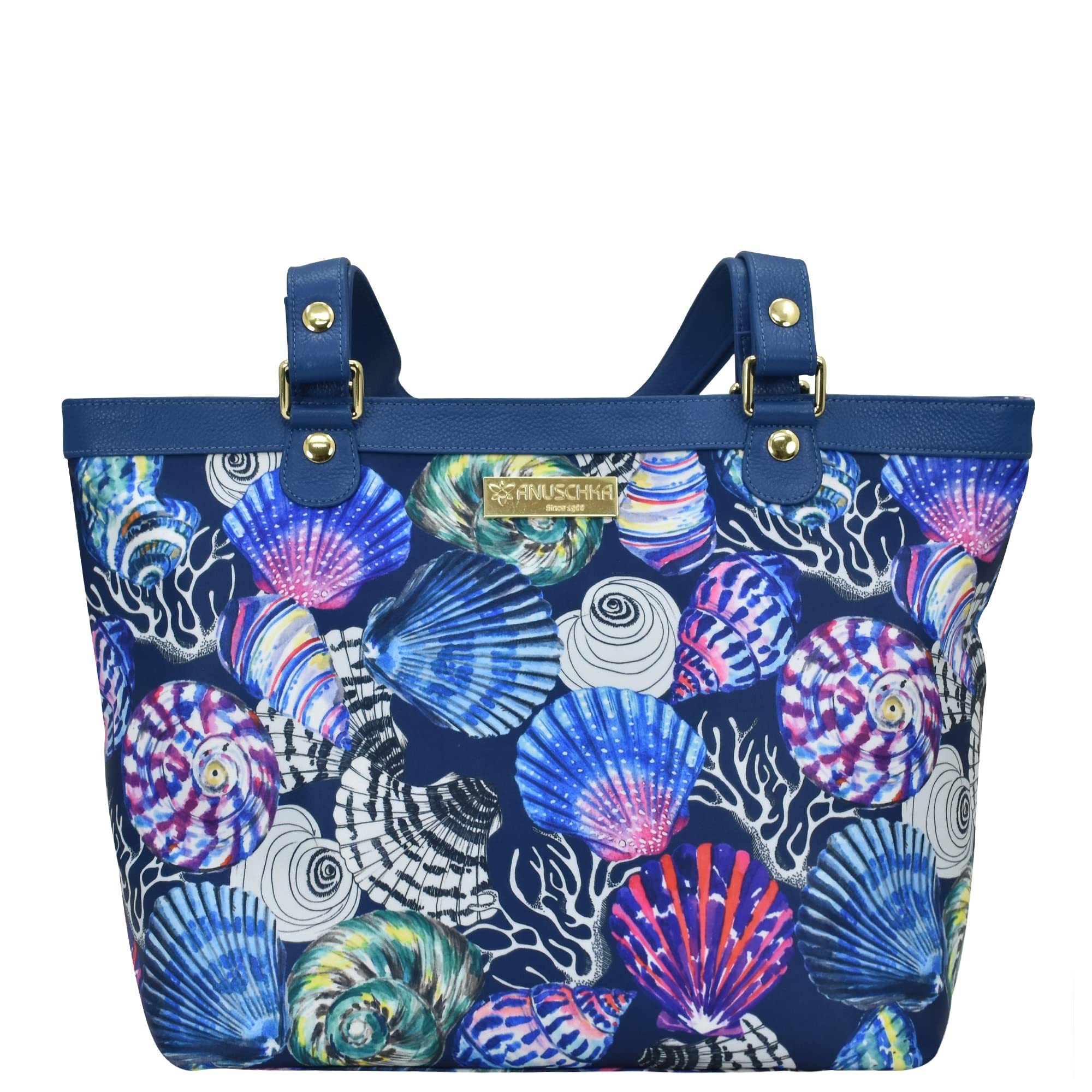 Anuschka Wanderlust Collection Zip Top City Tote - Nylon Tote Bags for Women - Sea Treasures